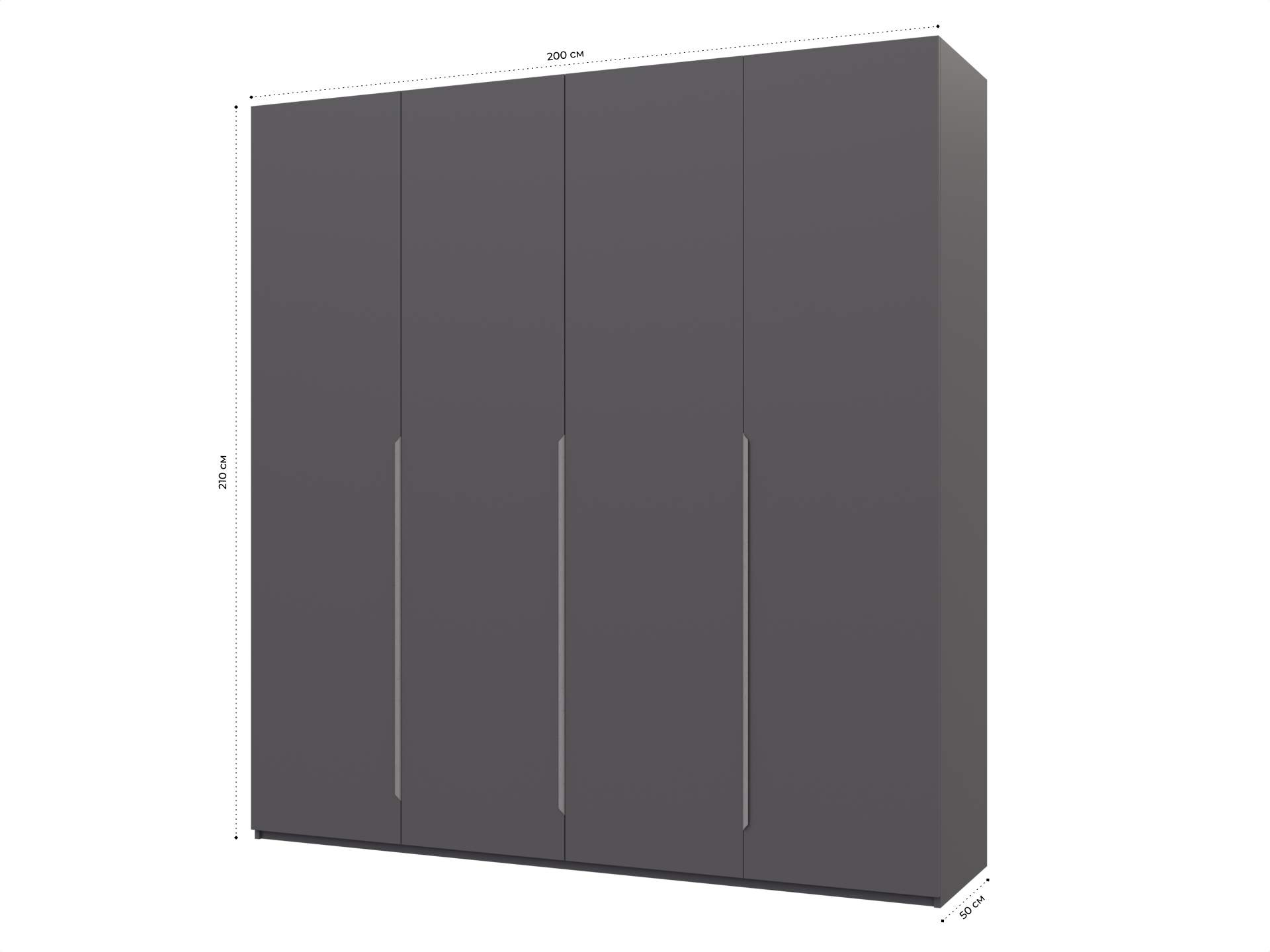 Распашной шкаф Пакс Альхейм 14 grey (silver) ИКЕА (IKEA) изображение товара